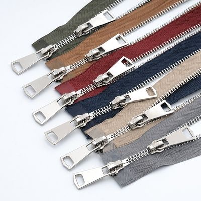2 Yolu Açık Son Normal Diş Metal Fermuarları Deri Ceket için