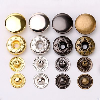 Çinko Alaşım Bakır Metal Basınç Stud Düğme Prong Snap Bağlayıcı Düğme Giysi için