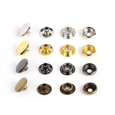 Çinko Alaşım Bakır Metal Basınç Stud Düğme Prong Snap Bağlayıcı Düğme Giysi için