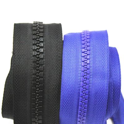 Plastik fermuar Özel 3# 5# Açık Son Çift Açık Son Kapalı Son Uzun Zincir Toptan Fabrika Plastik fermuar